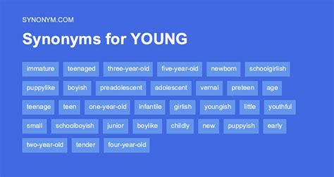 synonyms for young